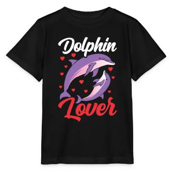 Dolphin lover Dolphins Dolphins Dolphin - Stanley/Stella MINI CREATOR Kids’ T-Shirt - black - Front - Mikhail (115cm)