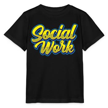 Travail social Travail social Profession de travailleur social - T-shirt bio MINI CREATOR Stanley/Stella Enfant - noir - Devant - Mikhail (115cm)
