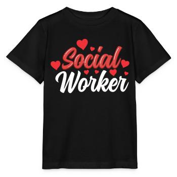 Profession de travailleur social Travail social Travailleur social - T-shirt bio MINI CREATOR Stanley/Stella Enfant - noir - Devant - Mikhail (115cm)