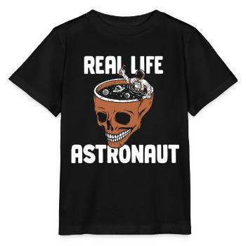 Real Life Astronaut Astronomie Weltraum Rakete - Stanley/Stella Kinder T-Shirt MINI CREATOR  - Schwarz - Vorne - Mikhail (115cm)