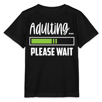 Grandir s’il vous plaît attendre la puberté anniversaire - T-shirt bio MINI CREATOR Stanley/Stella Enfant - noir - Devant - Mikhail (115cm)