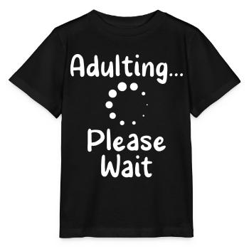 Grandir s’il vous plaît attendre la puberté anniversaire - T-shirt bio MINI CREATOR Stanley/Stella Enfant - noir - Devant - Mikhail (115cm)