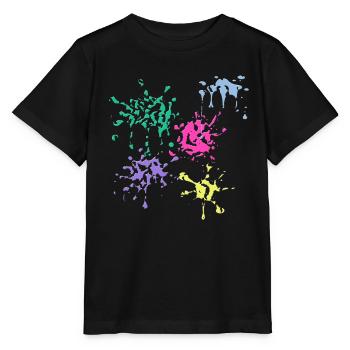Taches de couleur - T-shirt bio MINI CREATOR Stanley/Stella Enfant - noir - Devant - Mikhail (115cm)