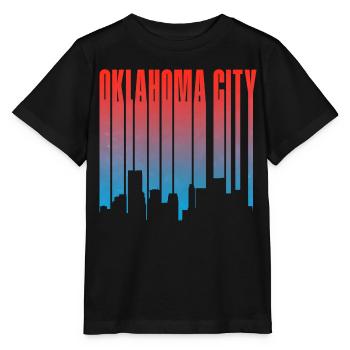 Pente de la ligne d’horizon d’Oklahoma City - T-shirt bio MINI CREATOR Stanley/Stella Enfant - noir - Devant - Mikhail (115cm)