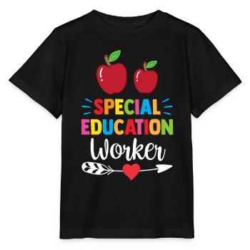Travailleurs de l’éducation spécialisée Enseignants en éducation spécialisée - T-shirt bio MINI CREATOR Stanley/Stella Enfant - noir - Devant - Mikhail (115cm)