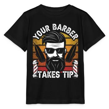 Your hairdresser will tip Barber Barbershop - Stanley/Stella MINI CREATOR Kids’ T-Shirt - black - Front - Mikhail (115cm)