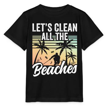 Let's clean up all beaches Beach Clean Up - Stanley/Stella MINI CREATOR Kids’ T-Shirt - black - Front - Mikhail (115cm)