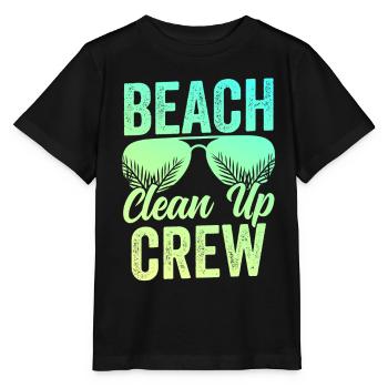 Équipe de nettoyage de plage Nettoyage de plage Plage - T-shirt bio MINI CREATOR Stanley/Stella Enfant - noir - Devant - Mikhail (115cm)