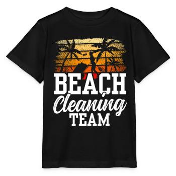 Équipe de nettoyage de plage Nettoyage de plage Plage - T-shirt bio MINI CREATOR Stanley/Stella Enfant - noir - Devant - Mikhail (115cm)