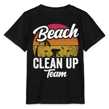 Équipe de nettoyage de plage Nettoyage de plage Plage - T-shirt bio MINI CREATOR Stanley/Stella Enfant - noir - Devant - Mikhail (115cm)