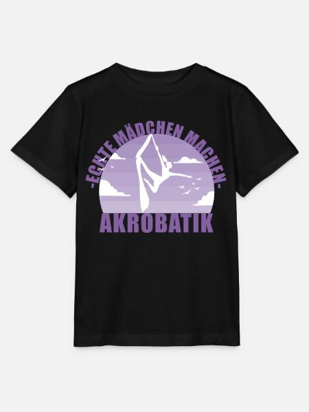 Echte Mädchen machen Akrobatik! Geschenk - Stanley/Stella Kinder T-Shirt MINI CREATOR  - Schwarz