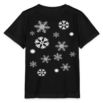 Snowflakes - Stanley/Stella MINI CREATOR Kids’ T-Shirt - black - Front - Mikhail (115cm)