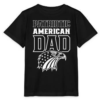 Père patriotique américain Patriot États-Unis - T-shirt bio MINI CREATOR Stanley/Stella Enfant - noir - Devant - Mikhail (115cm)