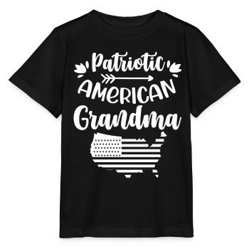 Patriotic American Grandmother US Patriot - Stanley/Stella MINI CREATOR Kids’ T-Shirt - black - Front - Mikhail (115cm)