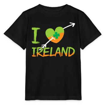 I love Ireland St. Patrick's Day Irish Irish - Stanley/Stella MINI CREATOR Kids’ T-Shirt - black - Front - Mikhail (115cm)