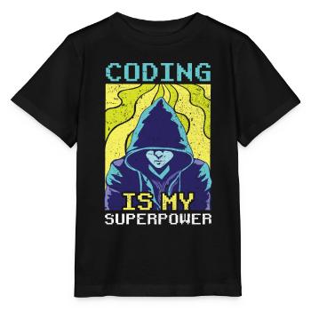 Coding Ist Meine Superkraft Coder Programmierer - Stanley/Stella Kinder T-Shirt MINI CREATOR  - Schwarz - Vorne - Mikhail (115cm)