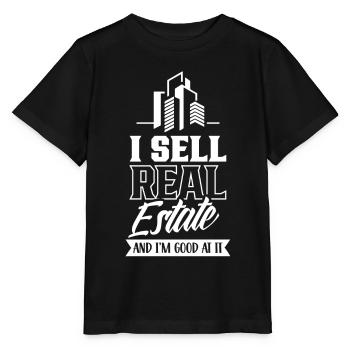 I sell real estate and I'm good at it - Stanley/Stella MINI CREATOR Kids’ T-Shirt - black - Front - Mikhail (115cm)