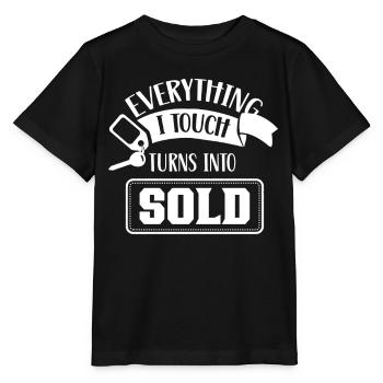 Tout ce que je touche est vendu maisons courtiers - T-shirt bio MINI CREATOR Stanley/Stella Enfant - noir - Devant - Mikhail (115cm)