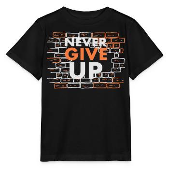 Gib niemals auf - Stanley/Stella Kinder T-Shirt MINI CREATOR  - Schwarz - Vorne - Mikhail (115cm)