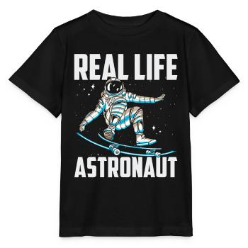 Real Life Astronaut Weltraum Astronomie Rakete - Stanley/Stella Kinder T-Shirt MINI CREATOR  - Schwarz - Vorne - Mikhail (115cm)