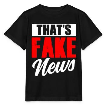 Ce sont de fausses nouvelles Loi sur la presse Liberté de la presse - T-shirt bio MINI CREATOR Stanley/Stella Enfant - noir - Devant - Mikhail (115cm)