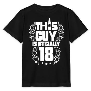 Dieser Typ Ist Offiziell 18 Achtzehn Geburtstag - Stanley/Stella Kinder T-Shirt MINI CREATOR  - Schwarz - Vorne - Mikhail (115cm)
