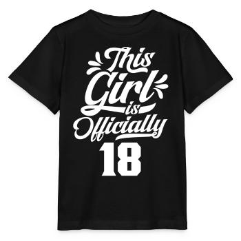 Dieses Mädchen Ist Offiziell 18 Achtzehn Feier - Stanley/Stella Kinder T-Shirt MINI CREATOR  - Schwarz - Vorne - Mikhail (115cm)