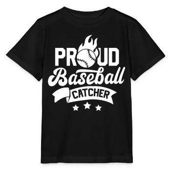 Proud Baseball Catcher Baseball Catcher Player - Stanley/Stella MINI CREATOR Kids’ T-Shirt - black - Front - Mikhail (115cm)