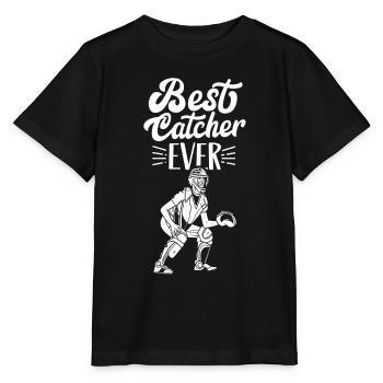 Best Catcher Ever Catcher Baseball Hobby - Stanley/Stella MINI CREATOR Kids’ T-Shirt - black - Front - Mikhail (115cm)