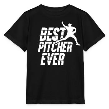 Best Baseball Pitcher Ever Hobby Pitcher - Stanley/Stella MINI CREATOR Kids’ T-Shirt - black - Front - Mikhail (115cm)