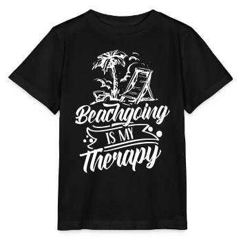 Beach holiday is my therapy Beach beach - Stanley/Stella MINI CREATOR Kids’ T-Shirt - black - Front - Mikhail (115cm)