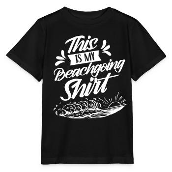 This is my beach shirt beach beach holiday - Stanley/Stella MINI CREATOR Kids’ T-Shirt - black - Front - Mikhail (115cm)