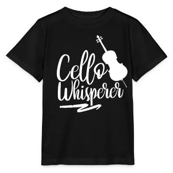 Cello Whisperer Musician Cello Cellist Cellos - Stanley/Stella MINI CREATOR Kids’ T-Shirt - black - Front - Mikhail (115cm)