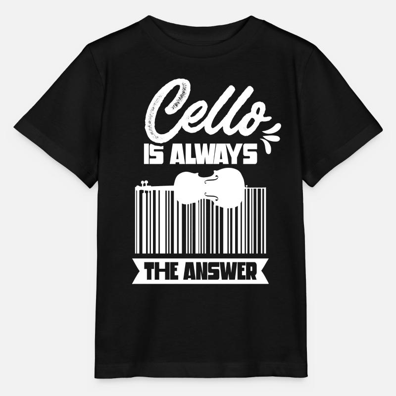 Le violoncelle est toujours la réponse violoncelliste violoncelle - T-shirt bio MINI CREATOR Stanley/Stella Enfant - noir