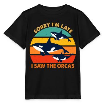 Désolé d’être en retard, j’ai vu les amoureux des orques - T-shirt bio MINI CREATOR Stanley/Stella Enfant - noir - Devant - Mikhail (115cm)