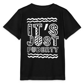 C’est juste des dictons d’adultes adolescents de puberté - T-shirt bio MINI CREATOR Stanley/Stella Enfant - noir - Devant - Mikhail (115cm)