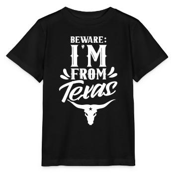 Achtung: Ich Komme Aus Texas Texanisch Texaner - Stanley/Stella Kinder T-Shirt MINI CREATOR  - Schwarz - Vorne - Mikhail (115cm)
