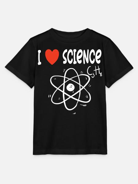 Ich liebe Wissenschaft - Stanley/Stella Kinder T-Shirt MINI CREATOR  - Schwarz