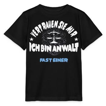 Fast ein Anwalt - Stanley/Stella Kinder T-Shirt MINI CREATOR  - Schwarz - Vorne - Mikhail (115cm)