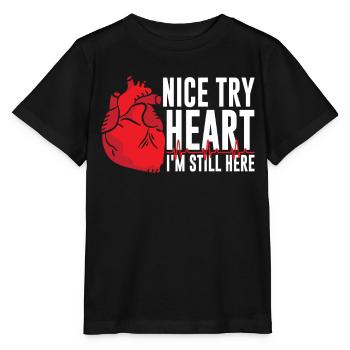 Beau cœur d’essai je suis toujours là - T-shirt bio MINI CREATOR Stanley/Stella Enfant - noir - Devant - Mikhail (115cm)