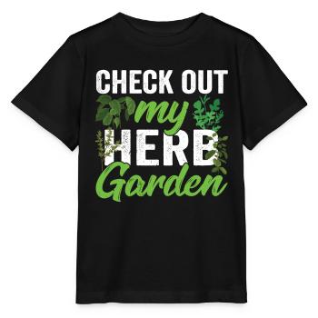 Voir mon jardin d’herbes aromatiques Herbes - T-shirt bio MINI CREATOR Stanley/Stella Enfant - noir - Devant - Mikhail (115cm)