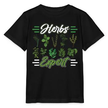 Herb Expert Herb Herb Herbes du jardin - T-shirt bio MINI CREATOR Stanley/Stella Enfant - noir - Devant - Mikhail (115cm)