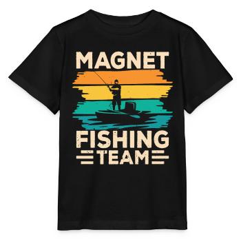 Magnet Fishing Team Magnet Fishing Magnet Fishermen - Stanley/Stella MINI CREATOR Kids’ T-Shirt - black - Front - Mikhail (115cm)