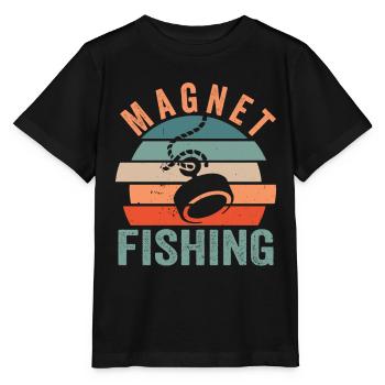 Aimant Pêche Aimant Fisher Magnet - T-shirt bio MINI CREATOR Stanley/Stella Enfant - noir - Devant - Mikhail (115cm)
