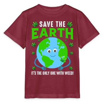 Jour de la Terre - T-shirt bio MINI CREATOR Stanley/Stella Enfant - bordeaux - Devant - Kain (125cm)