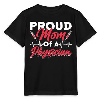 Fière maman d’un médecin médecin médecin - T-shirt bio MINI CREATOR Stanley/Stella Enfant - noir - Devant - Mikhail (115cm)