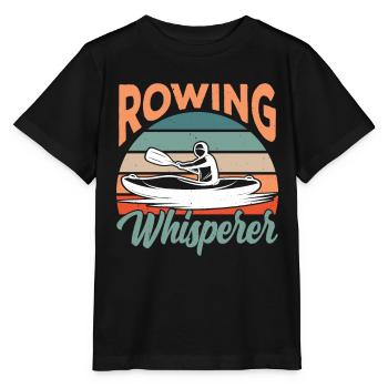Ruder Flüsterer Ruderboot Rudern Ruderer - Stanley/Stella Kinder T-Shirt MINI CREATOR  - Schwarz - Vorne - Mikhail (115cm)