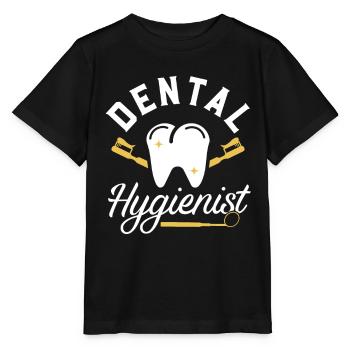Hygiénistes dentaires Équipe de dentistes Hygiène dentaire - T-shirt bio MINI CREATOR Stanley/Stella Enfant - noir - Devant - Mikhail (115cm)