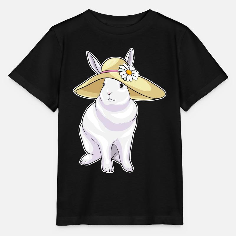 Fleur de chapeau de lapin - T-shirt bio MINI CREATOR Stanley/Stella Enfant - noir