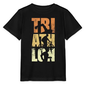 Lustiges Triathlon Event - Stanley/Stella Kinder T-Shirt MINI CREATOR  - Schwarz - Vorne - Mikhail (115cm)